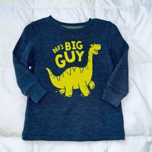Dad’s Big Guy gray waffle weave longsleeve top